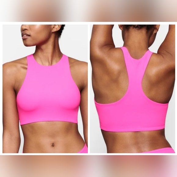SKIMS Other - SKIMS FITS EVERYBODY HIGH NECK BRALETTE/ XS/ NEON PINK/ NWT